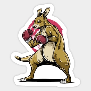 Kangaroo Boxing Jab and Punch Sticker
